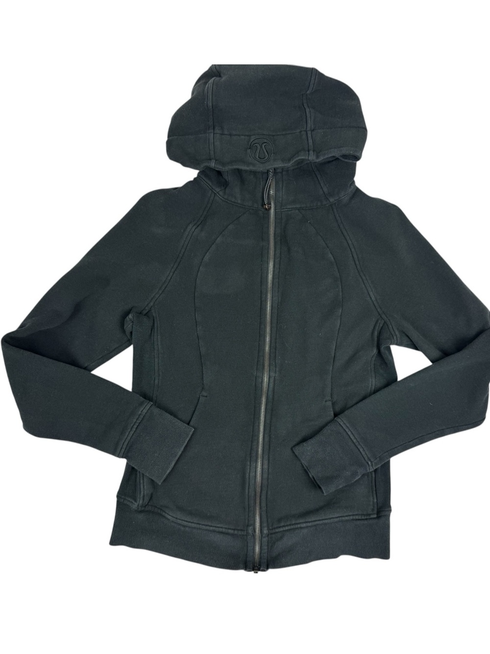 Lululemon Black Scuba Full-Zip Hoodie sz 8
